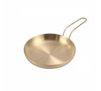 Assiette ronde en acier inoxydable pour steak et dessert 18 cm et 20 cm avec poignée pour la maison commerciale et la salle à manger de style occidental