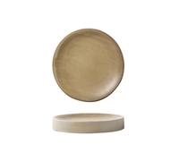 Assiette ronde en argile résistante aux hautes températures pour restaurant, hôtel, personnalité, 17,8 cm, marron argenté