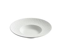 Assiette ronde en céramique à sable mouvant - Vaisselle personnalisée simple et exquise - Motif pierre blanche de 26,9 cm