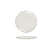 Assiette ronde en céramique blanche pure pour la maison exquise personnalisée - 17 cm