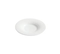 Assiette ronde en porcelaine blanche de couleur unie sous glaçure - Vaisselle de personnalité fraîche - 27,9 cm