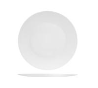 Assiette Ronde En Verre Opale Blanche 33 Cm