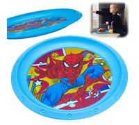 Assiette ronde sans BPA imprimée Spiderman, assiette à dîner en plastique, petite assiette à collation réutilisable, assiette à repas indépendante à bords surélevés