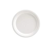 NATUREstar Assiette ronde ronde en canne à sucre Blanc 23 cm