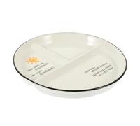 Assiette Séparée en Céramique 1 Pièce, Plateau Compartimenté pour Service | Sécuritaire et Résistant à L'Usure, pour Noël et Anniversaire, sur Table, Format Sobre