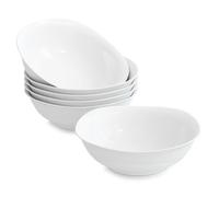 Assiette Série ELISA - MALACASA - Bol Céréales Soupe - Porcelaine - Petit Déjeuner - Blanc