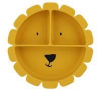 TRIXIE Mr. Lion Couverts pour enfants en bas âge Acier inoxydable, Jaune Silicone, Acier inoxydable