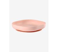 Assiette silicone avec ventouse rose TU