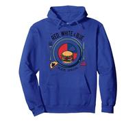 Assiette spéciale Rouge, Blanche et Bleue Sweat à Capuche, Unisexe pour Adultes, Bleu Royal, L