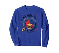 Assiette spéciale Rouge, Blanche et Bleue Sweatshirt, Unisexe pour Adultes, Bleu Royal, S