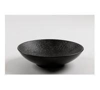 BOTANIC®-Assiette calotte Vesuvio coloris noir en grès - diamètre 19 cm