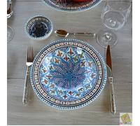 Assiette Tebsi Bakir turquoise - D 23 cm