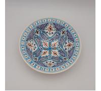 Assiette Tebsi Marocain turquoise - D 23 cm