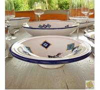 Assiette Tebsi Sahel bleu - D 23 cm