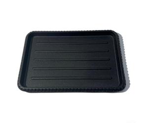 Assiette Teppanyaki en fonte 25 x 17 cm (plaque en fer simple) | Grand espace de cuisson, chauffage uniforme, pour barbecue coréen ou restaurant, entretien facile