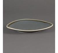 Olympia Assiette triangulaire Kiln GP341 Couleur Océan porcelaine 165 mm Lot de 6