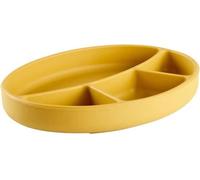 Assiette ventouse - THERMOBABY - Silicone - Jaune Miel - Compartimentée et antidérapante