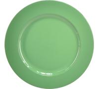 Assiette verte en plastique robuste 28 cm - Décorative pour l'extérieur et les événements - lot de 4