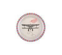 Santex 10 Assiettes Carton Bon Voyage 22.5CM Multicolore
