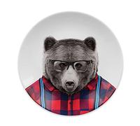 Assiette wild dining 23 cm ours just mustard