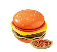 Assiettes à apéritif - Assiettes à 6 étages en céramique en forme de hamburger pour salle à manger, collations, salade, fête, divertissement à domicile