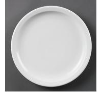 Assiettes à bord étroit - OLYMPIA - 230mm - Lot de 12 - Porcelaine - Résistantes aux chocs