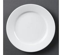 Assiettes à Bord Large Blanches 280(Ø)mm x 6