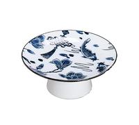 Assiettes à collation, plat à bonbons, plateau à fruits Buddha Hall, assiette d'hommage, assiette à fruits en céramique de 11,5 cm, plateau à thé créatif bleu et blanc, salon domestique