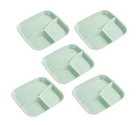 Assiettes à Compartiments pour Adultes,Plat De Service Réutilisable À 3 Compartiments | Set de 5 Assiettes avec Séparations | Pour Adultes Cuisine Maison Fruits Légumes Salade Riz Fromage Gâteau
