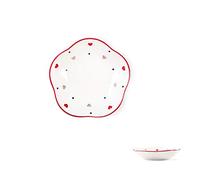 Assiettes à dessert en porcelaine florale - Plats élégants pour salade, pizza, pâtes - Vaisselle élégante pour le divertissement et une utilisation quotidienne