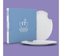 Assiettes à Dessert - TASSEN - Morsure - Porcelaine - 20cm - Lot de 2