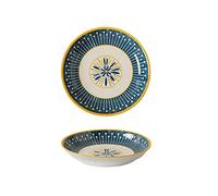 Assiettes à desserts Assiette en céramique disque ménager cuisine assiette à manger couverts ronds dessert Vintage plate simple paquet unique quatre Vaisselle(B)