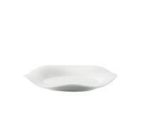 Assiettes À Desserts Assiette plate peu profonde en forme de fleur blanche, assiette à dessert créative for restaurant, vaisselle, ménagère, bol céramique Vaisselle De Dîner(11inch)