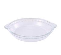 Assiettes à dîner divisées, assiette de contrôle du régime, assiettes, plat pizza en verre, tarte, réutilisable avec poignées, cuisson rond transparent