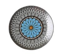 Assiettes à dîner empilables - Plateau de service - Assiette chinoise peinte à la main - En céramique - 20,3 cm - Assiette ronde en porcelaine - Assiette à pizza - Assiette à pâtes - Assiette à