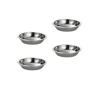 Assiettes À Dîner En Acier Inoxydable Plats Sauce Ronds Tasses D'assaisonnement Bol Tremper Rond Assiette Plate Vaisselle Plats De Service 4 Pièces