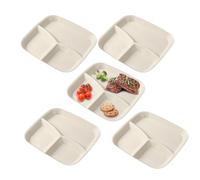 Assiettes à Divisions Plat de Service à 3 Compartiments
