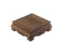 Assiettes à fleurs élégantes pour les décorations Socle rectangulaire en bois sculpté chinois for services à thé, figurines, présentoir , Parfait pour la garden-party, la douche nuptiale(M)