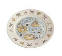 Assiettes À Gâteaux Exquis Vaisselle Mignonne Petit-déjeuner Dessin Animé En Céramique Dessert Ovale Dîner Bols Collation Ménagers Nid D'oiseau Salade De Crème Glacée Aux Fruits Pâtes Collations
