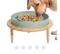 Assiettes à nourriture lente pour chiens - Assiettes en céramique, plateau surélevé pour les repas lents pour chiens | Station d'alimentation pour animaux domestiques de petite et moyenne taille