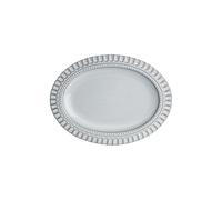Assiettes à pâtes, assiettes à dessert en faïence extra large de 36,8 cm, plateau ovale en relief pour poisson cuit à la vapeur avec de légers défauts, convient pour les apéritifs de restaurant