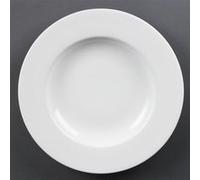 Vaisselle Olympia Assiettes à Pâtes en Porcelaine Blanche 310 mm x 4