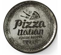 Assiettes à pizza en porcelaine noire, collection Recipe Collection, diamètre 31 cm - lot de 6