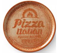 Assiettes à pizza en porcelaine rouge brique, collection Recipe Collection, diam