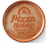 Assiettes à pizza en porcelaine rouge brique, collection Recipe Collection, diam