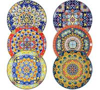 Assiettes à salade 8 pouces assiettes à dessert en céramique lot de 6 petites de table de Coloré Assiettes 20cm(6x) SALADIER