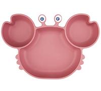 Assiettes à ventouse en silicone pour bébé, plats divisés pour tout-petits enfants auto-alimentés, passent au micro-ondes et au lave-vaisselle