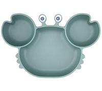 Assiettes à ventouse en silicone pour bébé, plats divisés pour tout-petits enfants auto-alimentés, passent au micro-ondes et au lave-vaisselle