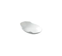 Assiettes Apéritives Bols à Pâtes Assiette creuse en céramique blanche pure de 8,75 pouces for cuisine d'hôtel, vaisselle froide et irrégulière, style chinois Assiettes de service pour les fêtes