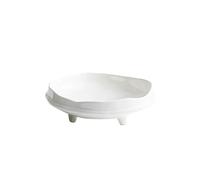 Assiettes Assiette creuse en céramique blanche de forme irrégulière for service de table d'hôtel ou de restaurant Vaisselle De Dîner(9.8 inch)